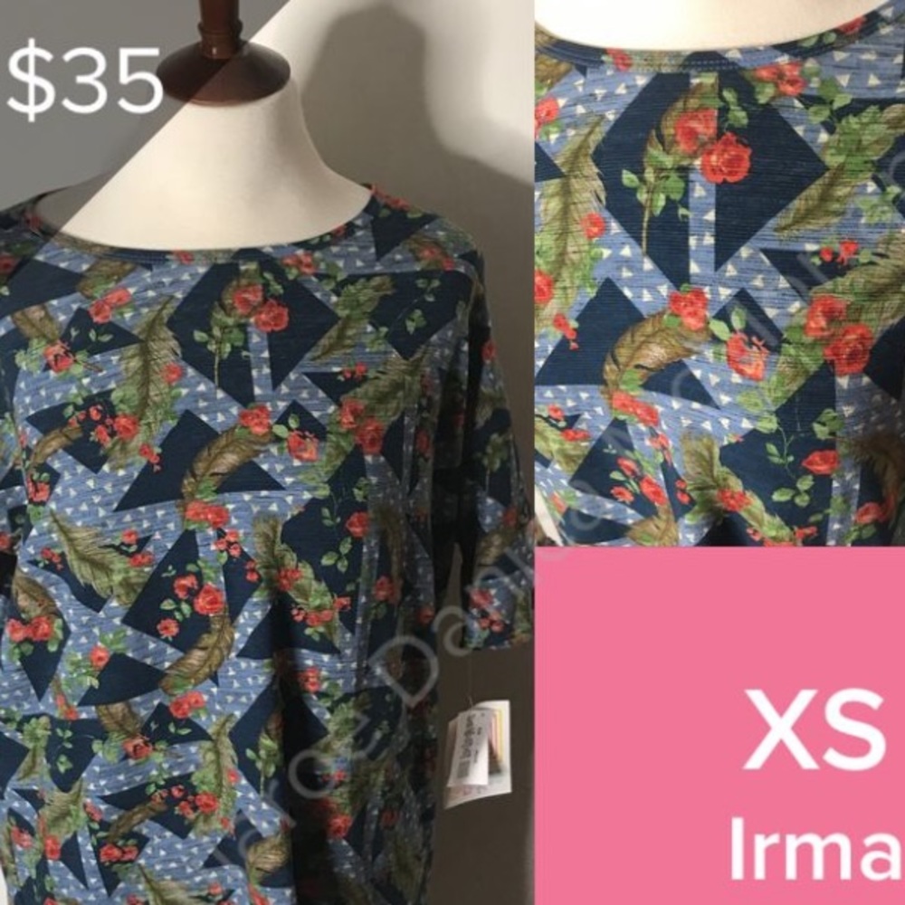 NWT lularoe Irma xs